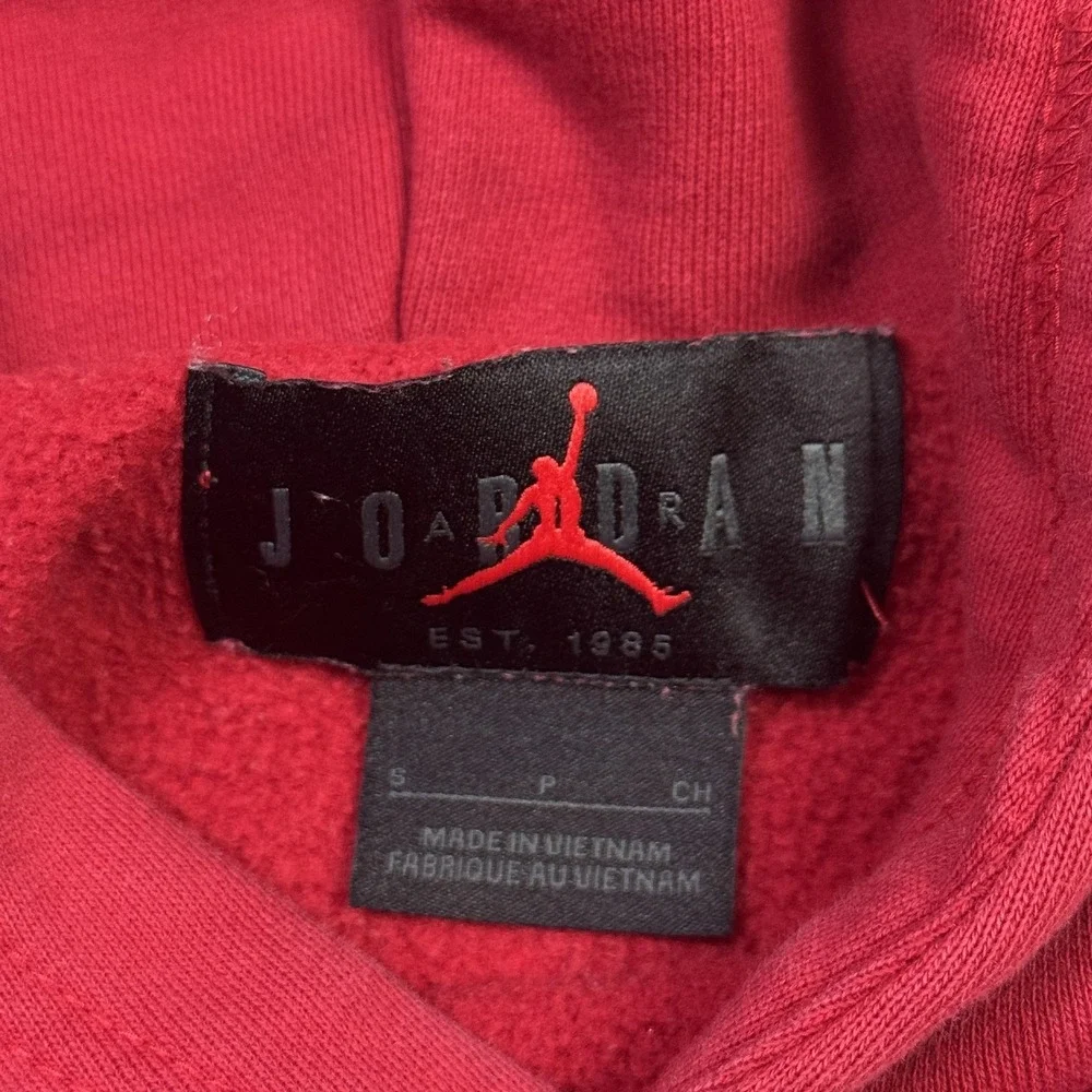 Nike Air Jordan Fleece Hoodie Mens‎ Small Red Pullover Heavyweight Hooded